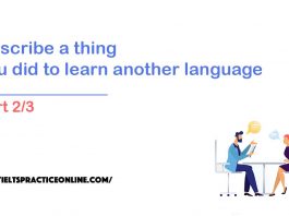 Describe a thing you did to learn another language