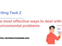 Writing Task 2: The most effective ways to deal with environmental problems