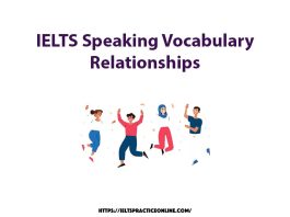 IELTS Speaking Vocabulary Relationships