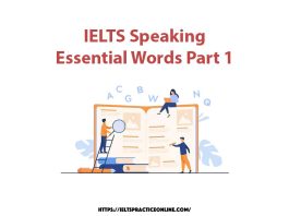 IELTS Speaking Essential Words Part 1