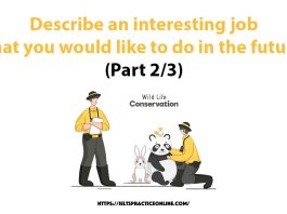 Describe an interesting job that you would like to do in the future (Part 2/3)
