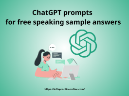 ChatGPT prompts for free speaking sample answers